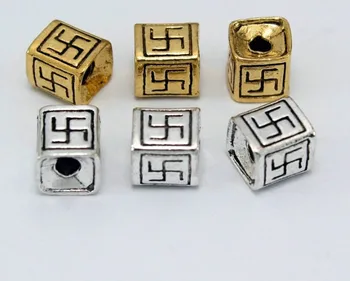 10 kom./lot Tibetanski Silver delim Kaleidoskop perle Slobodnih Zrna Delim Perle Priključci za DIY Izrade Nakita narukvica sdg4