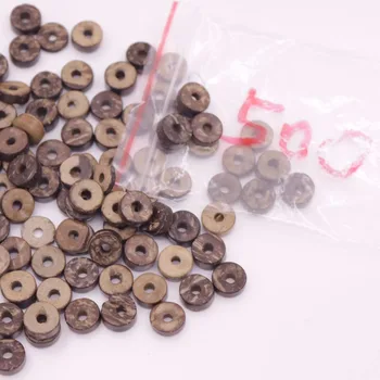 500ШТ 8-9 mm Prirodna Smeđa ravna cijev pronađena Kokos Jajeta slobodnih zrna debljine 2 mm Obrt Izrada Nakita DIY