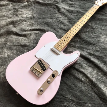 Custom shop.električna gitara ružičaste boje.vrat gitare od javora, kućište od johe.ručni rad 6 struna gitara ra.