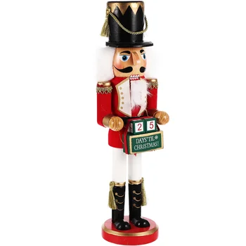 Orašar Božićni Kalendar Advent Nutcrackers Odbrojavanje Drveni Vojnik Drvena Klupa Figura Figure Stolni Dekor Dekoracija