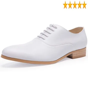 Prirodna Koža 2021 godine, Bijele Muške Svakodnevne Modeliranje Cipele u Poslovnom stilu s Okruglim Vrhom, muška Korejski Mondeno Cipele Visoke Kvalitete