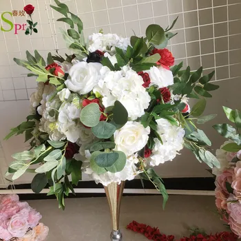 SPR NOVI 40 CM svadbeni stol centar cvijet ruže loptu priroda boja umjetna flor vjenčanje i večernje pozadina ukras